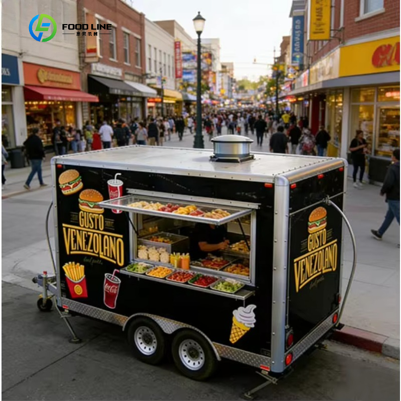 Mobile Coffee Van Equipment - Sprzęt restauracyjny w kształcie kwadratu, wózek