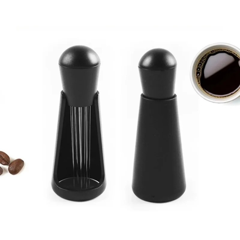 Coffee Distribution Tool - Dystrybutor do kawy z drewnianą rączką,