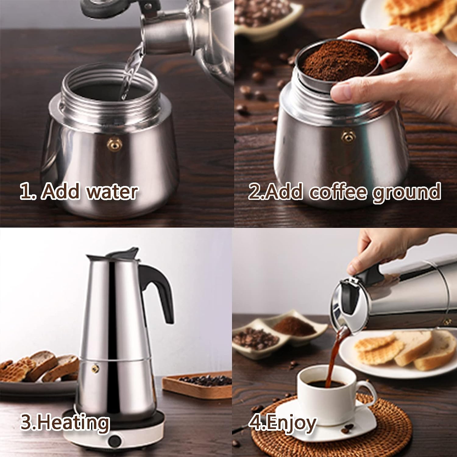 4/6/9 kubki Moka Pot Caffe Mac – Coffee Vending Equipment recenzja i cena