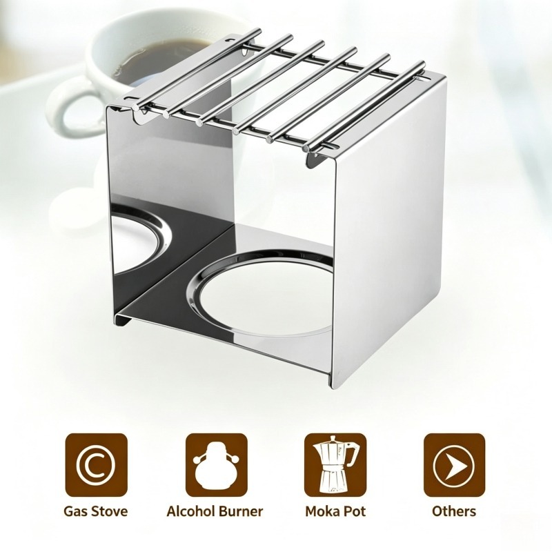 Stalowy kwadratowy stojak na k – Coffee Equipment Camping recenzja i cena